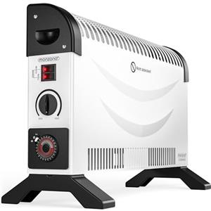 MONZANA Stufa Elettrica a Convettore 2000 W incl. Timer 24 h 3 Livelli di Riscaldamento Termostato Radiatore Elettrico