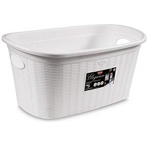 Stefanplast Elegance Cesta portabiancheria, Bianco, cm 58x38x28h