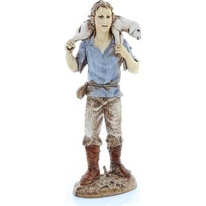 Moranduzzo Buon Pastore per Presepe da Cm 12 Scala 1:15 -Statuine Presepe Indistruttibili - Stile 700', Pittura Rifinita a Mano, Prodotto Ufficiale, Made in Italy, Scultore M. Landi