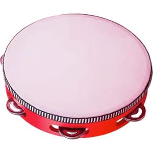 Genérico Tamburina per adulti: strumento a percussione manuale, tamburello da chiesa da 8 pollici | Tambourine in legno artigianali per adulti, strumento ritmo musicale per culto, uso scene