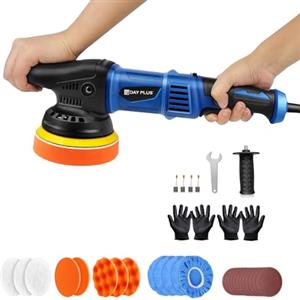 HSHa Lucidatrice, lucidatrice eccentrica, 12 mm, 980 W, set di 6 velocità variabili, 2800 - 5800 giri/min, per lucidare auto, barca, moto