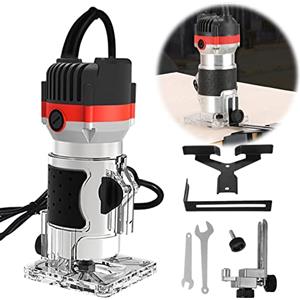 ZPYXBH Fresatrice Verticale Legno, Mini Frese Per Legno, Rifilatore Per Legno, Bordo Legno Trimmer Manuale Elettrico, Falegname Taglio Strumento Lavorazione Del Legno Rifinitura Scanalatura Intaglio