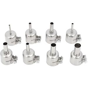 Generico Kit ugello ventola aria calda 5/10 pezzi diametro accessori pistola termica acciaio inossidabile for ventilatore stazione di saldatura rilavorazione(8pcs sets)