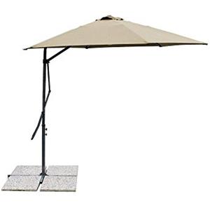 MAGAZZINI COSMA OMBRELLONE OMBRELLONI Giardino Esterno PALO Laterale Zenith Tortora 2 X 3 Acciaio