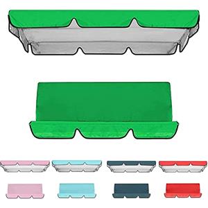 CENPENYA Tettuccio Di Ricambio Universale Per Dondolo Da Giardino, 3 Posti Impermeabile Anti-UV Fodera Per Cuscini Del Sedile Per Patio Esterno Giardino Balcone A Bordo Piscina (195x125x15cm/77x49x6'',Verde)