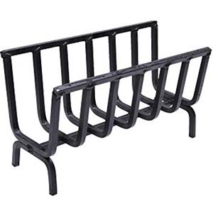 Fonderia Bongiovanni | Brucialegna | porta legna | portalegna da interno | portalegna da esterno | braciere | in ferro per camino e barbecue (cm 48x20x28h)