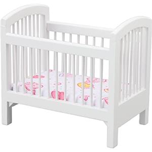 Generic Culla per Bambole in Legno Simpatico Lettino in Miniatura Lucido per L'arredamento della Camera da Letto della Casa delle Bambole per Bambini 4,5x2,8x4,0 Pollici