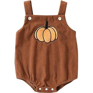 Generico Costume Halloween Neonato 3-6 Mesi Vestito Zucca Bimbo Tutina Costumi Da Zucca Bimba Invernali Pagliacetto Arancione Costume Carnevale Bambino 0-24 Mesi Halloween Travestimento Cosplay Feste