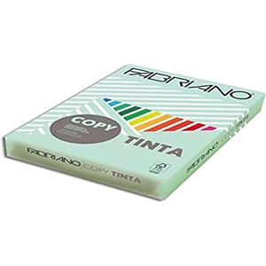 Fabriano Carta Copy Tinta A4 80gr 500fg Colore Tenue Verde Chiaro - Ottima Qualità per Fotocopie e Stampa