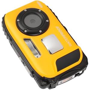 Tbest Macchina fotografica subacquea resistente all'acqua 1080P 48MP con messa a fuoco automatica per fotografia subacquea (giallo)