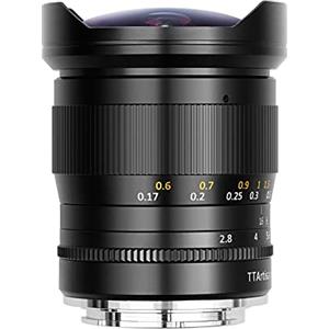 TTArtisan 11 mm F2.8 Full Frame Ultra-Wide Fisheye Manuale Lens per Sony E Mount A7, A7II (A7M2), A7III, (A7M3), A7R, A7RII (A7RM2), A7RIII (A7RM3), A7RlV(A7M4), A7S, A7S II (A7SM2), A7SIII (A7SM3),