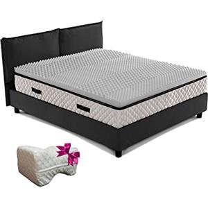 GEEMMA s.r.l. Topper materasso, correttore materasso TRASPIRANTE a 7 zone, Materasso economico memory alto 6 cm reali con CUSCINO IN REGALO - Interno AIR MEMO COTONE, correggi materassa singolo 90x195