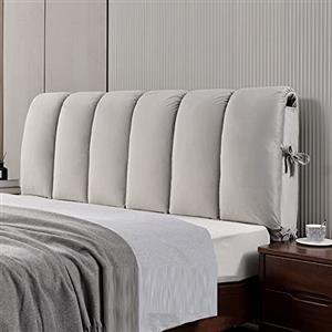 ZCXRYFL Cuscini Testiera Letto Matrimoniale Singolo Una Piazza E Mezza Copri Testata Letto Imbottita, Schienale Letto Grandi Cuscino da Lettura Anti-collisione Copripiumino Lavabile(80x50cm,Grey2)