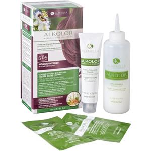 Alkemilla Alkolor Tinta Permanente 5.65 Mogano Intenso - 155 ml, Nutre e Colora i Capelli Senza Ingredienti Chimici