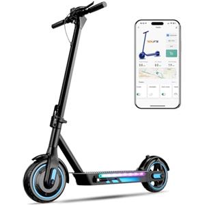 EGGKING Monopattino Elettrico con Freccia Direzionale, 500W Motore, Autonomia 45 km, Pneumatici 10 Antiforatura, Doppia frenata, Scooter Elettrico Pieghevole