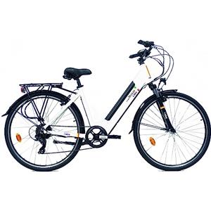 i-Bike City Easy Vivaldi, Bicicletta elettrica Unisex Adulto, Bianco, Standard
