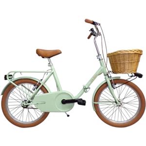 Cicli Tessari - bicicletta pieghevole bici da passeggio graziella car-bike con cesto anteriore (verde)