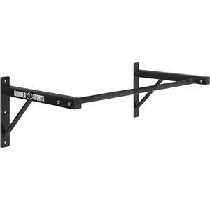 GORILLA SPORTS® Barra per Trazioni - da Muro, 121x61x40 cm, Max 150 kg, Antiscivolo, in Acciaio, da Parete, Nero - Sbarra per Sollevamento, Allenamento, Fitness, Pull up Bar, Chin Up