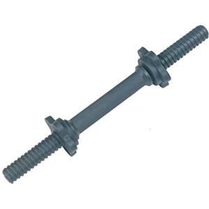 Bodyline Asta per manubrio in vinile con ghiera per dischi in ghisa - lunghezza 33cm - diametro 25mm - fitness e palestra a casa
