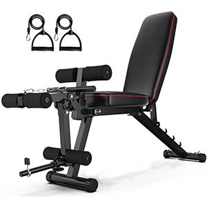 GJXJY Panca Pesi Regolabile Multifunzione con Leg Extension E Leg Curl Panca Pesi Schienale Regolabile in 4 Livelli per Casa e Palestra, Carico Massimo 200 kg