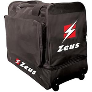 Etoile Borsa Mini Star Trolley per Zeus Sport Tracolla Regolabile Ampio Scomparto Principale Allenamento Fitness Palestra Borsone Fondo Rigido Ruote Trasporto (Nero, H 47 x L 51 x P 31 cm)