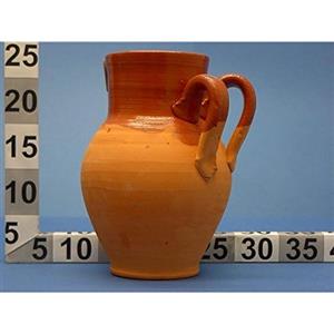 OEM SYSTEMS Pentola vaso Pignata In Terracotta con Doppio Manico diam 22 cm bocca larga