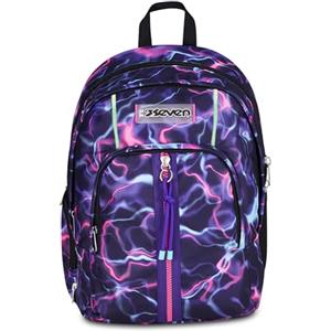 Seven Zaino Scuola Dual Detach ELECTRICVIBE GIRL, Nero, 32 L, Doppio Scomparto, Multifunzione, Zaino Staccabile, Tasca con organizer,Scomparto porta pc, Scuola media e superiore, Bambina, Ragazza