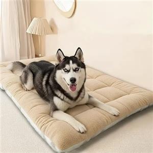 Jyswx Cuccia per cani extra grande - Materasso per cani lavabile e calmante con fondo antiscivolo, morbido, comodo cuscino per cani di taglia grande, beige, 60 x 40 x 5 cm