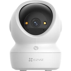 EZVIZ H6c G1 4K Telecamera Wi-Fi Interno versione 8 Megapixel, Videocamera Sorveglianza Smart Interno Motorizzata Pan/Tilt/Zoom, Compatibile con Alexa, Rotazione a 360°, Visione Notturna a colori