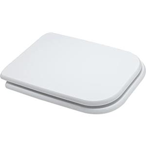 Kiamami Valentina Sedile WC in MDF Bianco Compatibile con Modello Conca e Cerniere Universali