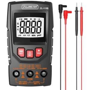 Irfora Multimetro digitale professionale Display a colori Multimetro portatile Tester NCV Misuratore di misura di diodi di resistenza corrente di tensione professionale con torcia Funzione di spegnimento