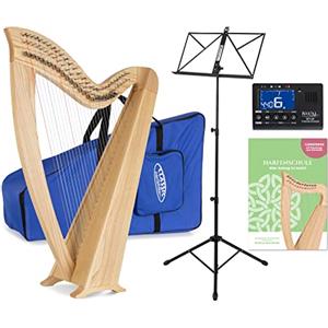 Classic Cantabile H-29 Arpa Celtica - 29 corde, meccanica a semitoni, accordata in Mi bemolle maggiore. Include borsa, scuola, leggio, accordatore e 2 chiavi. Altezza: 101 cm.