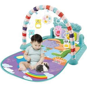 Weqizuerqi 76x57x42 Cm Palestrina Neonato Palestrina Musicale Neonato Tappeto Gioco Bambini Baby Gym Play Tappetino Con Luci E Musica Più Filastrocche Per Aiutare Il Tuo Bambino Ad Addormentarsi