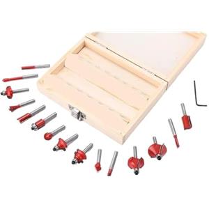 cskky Kit di frese da 15 pezzi for router for legno, fresatrice elettrica for, for, incisione, scanalatura, rifilatura, macchina .oth