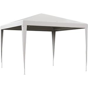 AND HOME Gazebo 3x3 m - MONTAGGIO FACILE - da Giardino con Copertura Anti-UV 100%, Gazebo 3x3 Pieghevole Impermeabile e Portatile, Ideale Per Feste, Barbecue, Mercatini e Eventi - Struttura Acciaio, Bianco