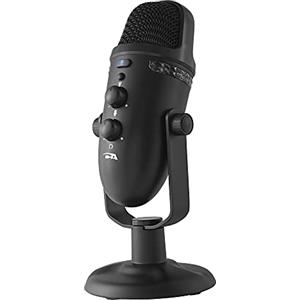 Cyber Acoustics Microfono USB Professionale con Doppio Schema di Registrazione, Registrazione a 24 Bit con monitoraggio a latenza Zero, Compatibile con PC e Mac (CVL-2230)