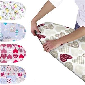 Russo Tessuti Copriasse Telo Copri ASSE da Stiro Mollettone Elastico 60x140 Fantasie Assortite