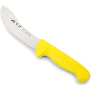 Arcos Coltello da Scuoiatura con Lama in Acciaio Inossidabile 160 mm - Manico Ergonomico in Polipropilene, 2900 - Giallo, Disponibile in Diversi Colori per Facilitare l'Identificazione