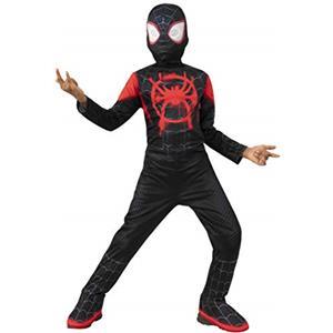 Rubie's Rubies Costume Miles Morales Classic per bambino e bambina, Tuta, copristivali e maschera, Ufficiale Marvel per Halloween, Carnevale, compleanno, Natale