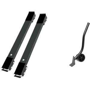 Generico Staffa universale a rulli mobili a 24 ruote con supporto regolabile for guide for supporto base frigorifero for lavatrice(Black with crowbar)