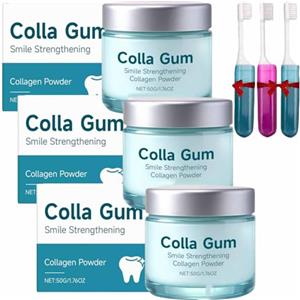 Generico Polvere Rinforzante Collagen Smile, Idrossiapatite Dentifricio In Polvere Per La Cura Dei Denti Protegge Le Gengive, Per Aumentare Il Sorriso Fiducia. (3 pezzi, w003)