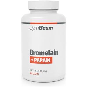 GymBeam Bromelina Papaina, Enzimi Digestivi a Base di Bromelina e Papaina in Compresse per Atleti, in caso di Diete Proteiche - Supporto alla Digestione e Perdita di Peso