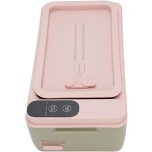 Aumotop Lunch Box Elettrico Senza Fili 40W Scaldavivande, Scaldapranzo Portatile Alimentato a Batteria per Lavoro, Lunch Box Riscaldante per Viaggi, Acciaio Inossidabile 304 (Verde)