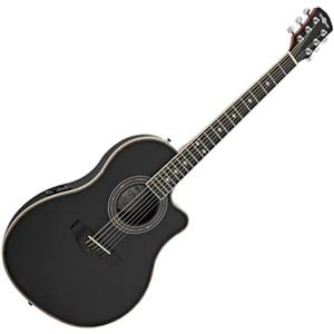 gear4music Chitarra Elettroacustica Roundback di Gear4music, Nero