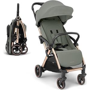 Kikka Boo Passeggino KikkaBoo EDEN, Passeggino fino a 22 kg, Ripiegamento automatico, Posizione reclinabile, Ultraleggero, Compatto, Verde