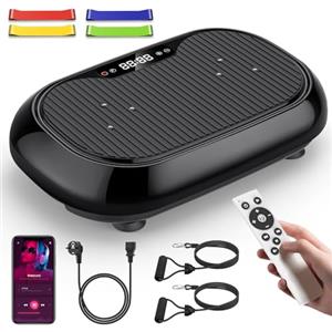 WIWOLER Pedana Vibrante, Pedana Vibrante Dimagrante 120 Livelli e 9 Modalità Automatiche Bluetooth per Circolazione Sanguigna e Alleviare Dolore, Piattaforma Vibrante per Fitness e Allenamento a Casa