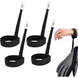 Generic Cordino da polso per guanti da sci, cinturino regolabile per snowboard, in nylon resistente con clip a sgancio rapido, accessorio sicuro per evitare di perdere guanti durante le attività all'aperto