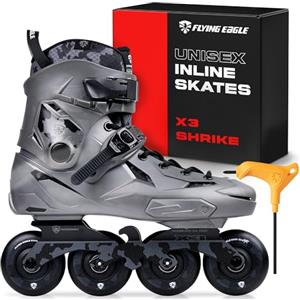 Flying Eagle X3 Shrike Freeskates - Pattini in linea aggressivi da uomo, pattini a rotelle in linea, pattini a rotelle per adulti, scarpe da pattinaggio per attività all'aperto, pattini a rotelle per