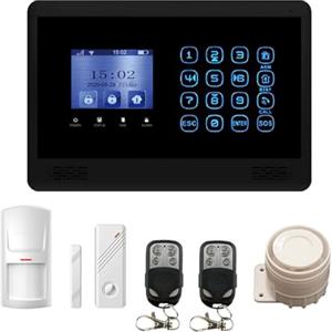 FP-TECH ANTIFURTO ALLARME CASA TOUCH SCREEN WIFI + COMBINATORE GSM E GESTIONE DA APP (Kit WiFi + GSM FP-M2WBX - S)