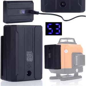 Rosfix Batteria 3500 mAh con Display - 3.7V, 4.2V Max, 5V Ricarica, 7x5x2.8 cm | Compatibile con Livella Laser Rosfix, Hilda, Pracmanu | Ricambio per Livella Laser